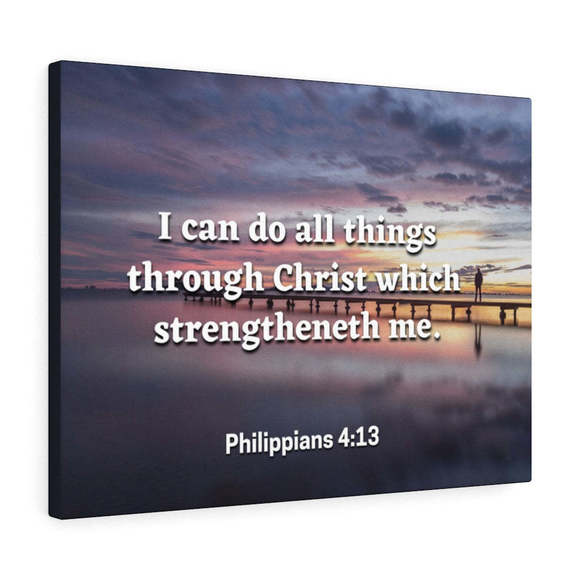 Scripture SignAll Things Philippians 4:13 Bible Verse Canvas Christian Wall A